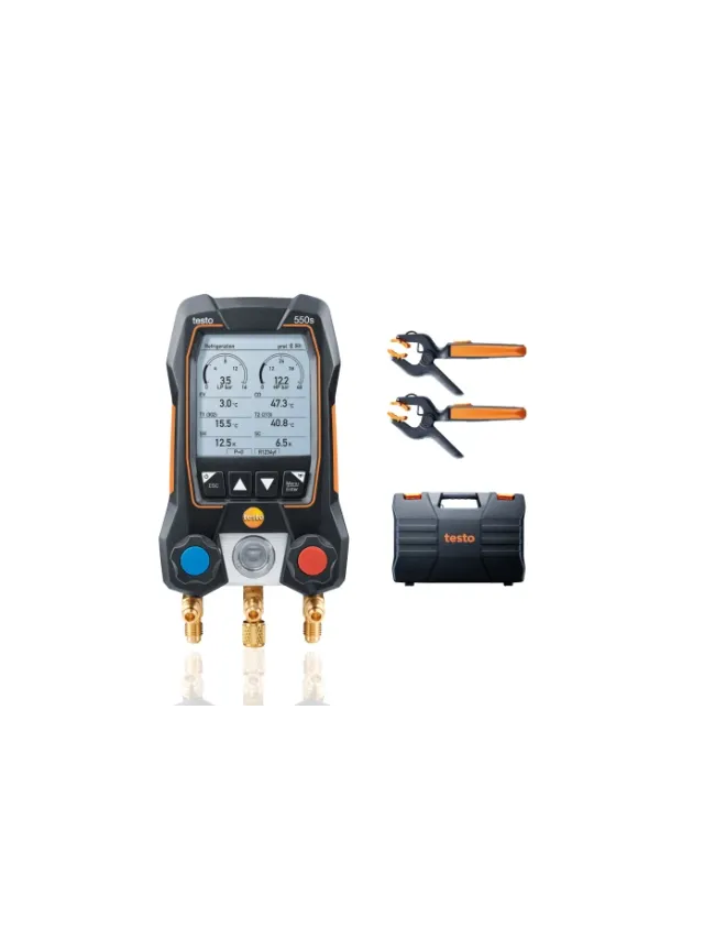 Testo 550s Set Smart - Manifold digital inteligent cu sonde de temperatură wireless