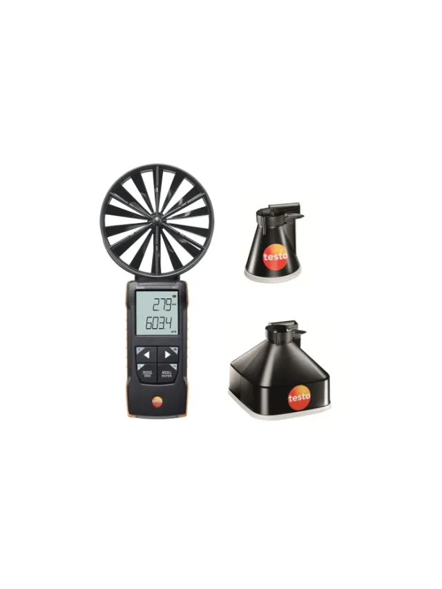 Testo 417 set 1 - Anemometru cu elice si pâlnii de măsurare