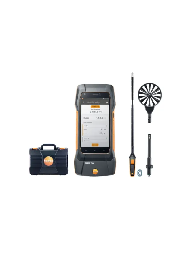 testo 400 set pentru viteza aerului cu sondă cu fir cald