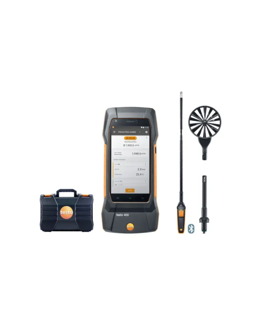testo 400 set pentru viteza aerului cu sondă cu fir cald