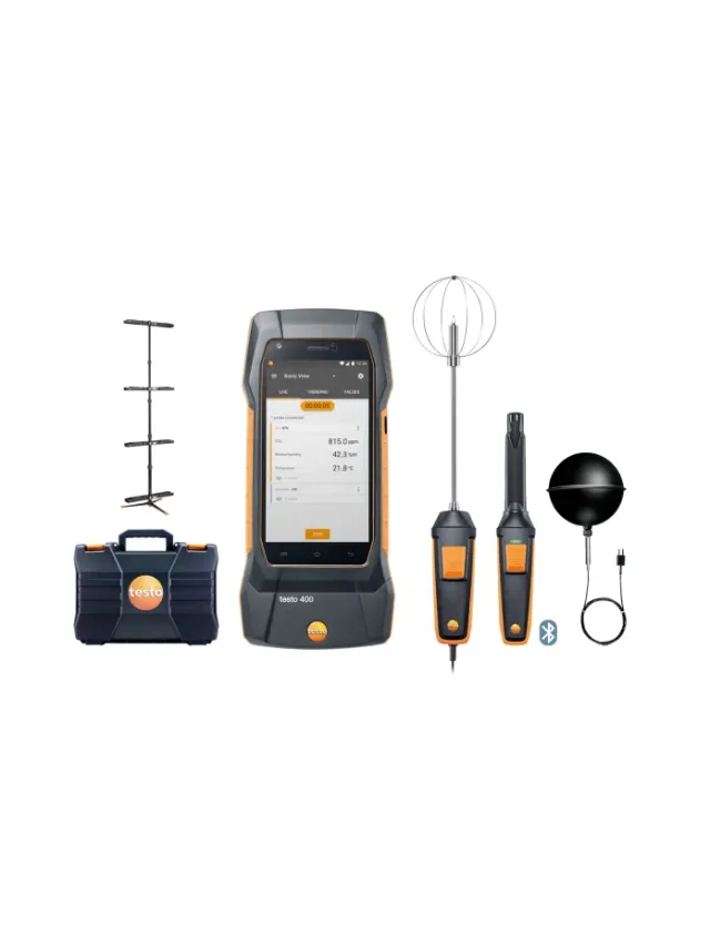 Testo 400 set pentru IAQ si nivelul de confort cu trepied