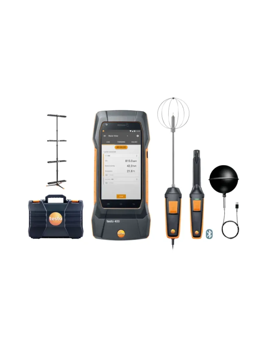 Testo 400 set pentru IAQ și nivelul de confort cu trepied