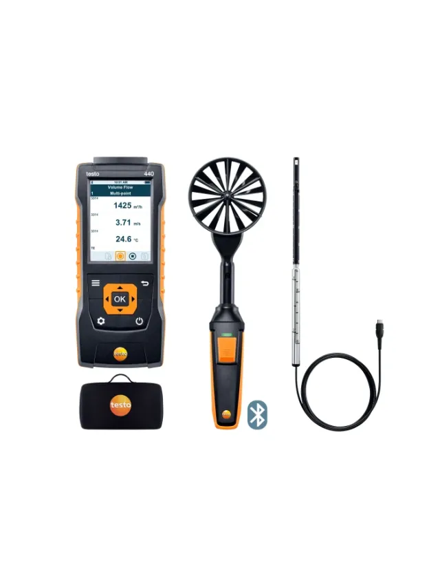 Testo 440 - set 1 pentru viteza aerului cu Bluetooth