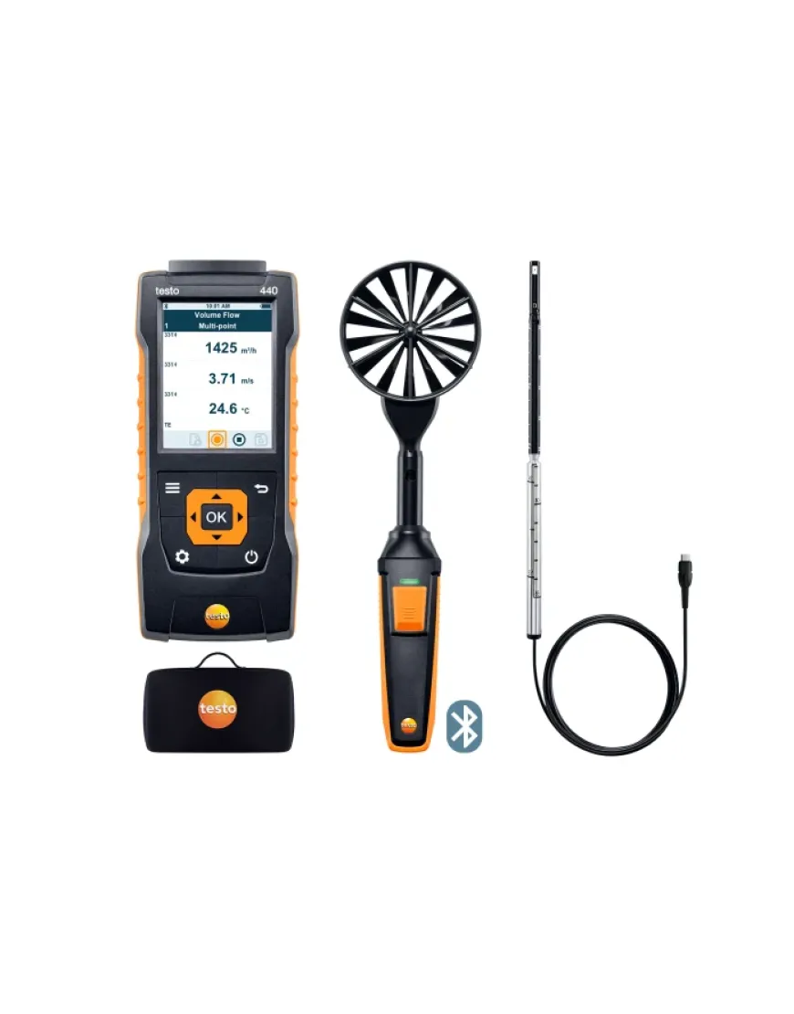 Testo 440 - set 1 pentru viteza aerului cu Bluetooth