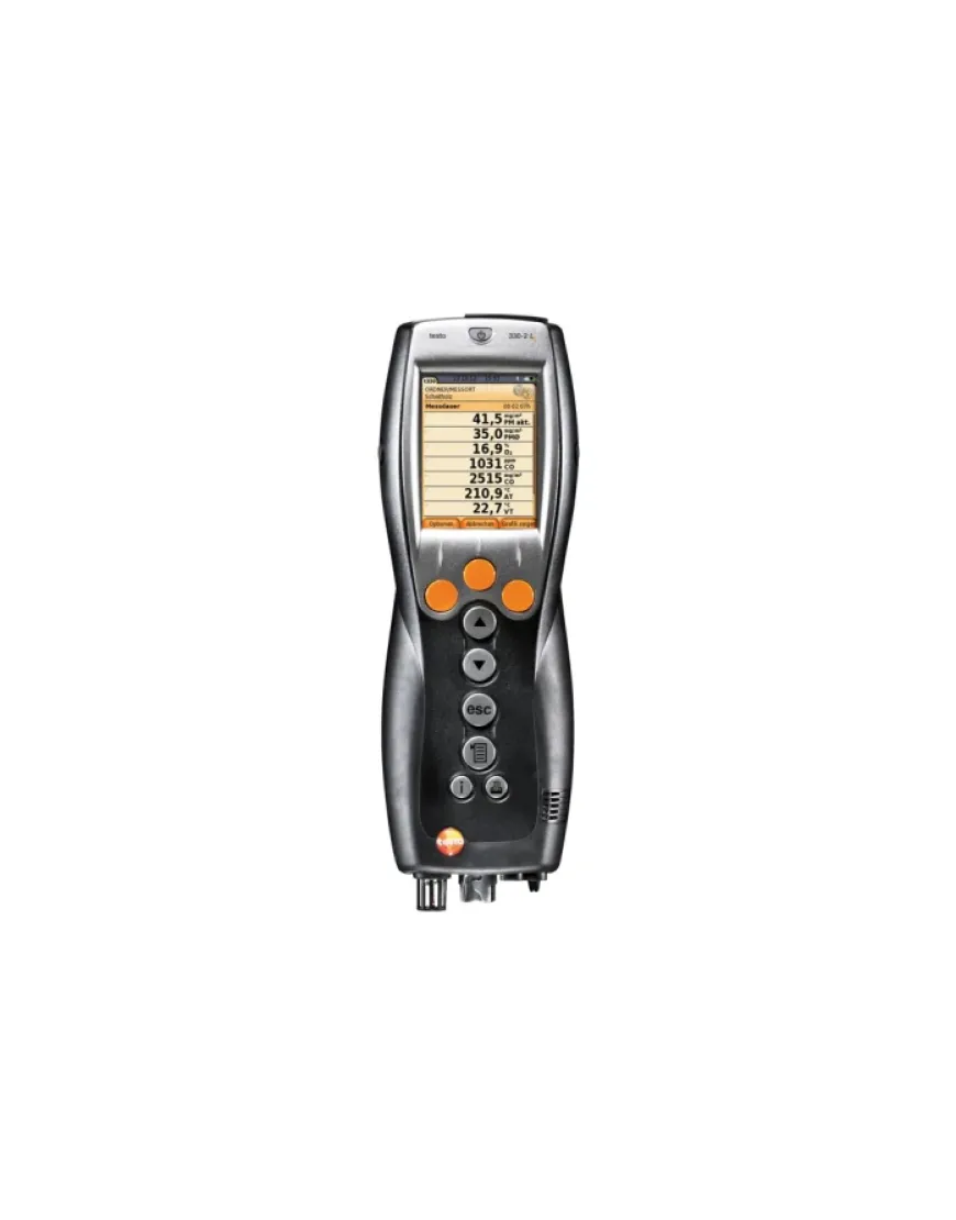 Testo 330-1 LL - Analizor de gaze de ardere cu 3 senzori longlife și accesorii
