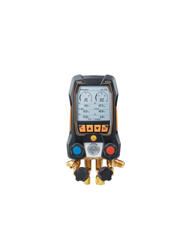 Testo 570s - Manifold digital cu 4 valve, Bluetooth si analiză inteligentă a erorilor