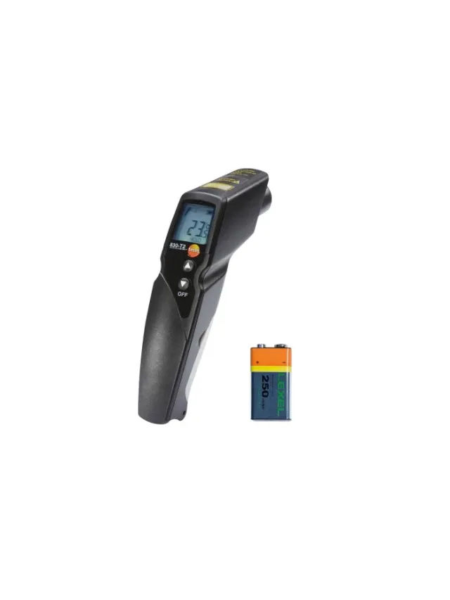 Testo 830-T2 - Termometru infrarosu cu 2 fascicule laser (sistem optic de 12:1)
