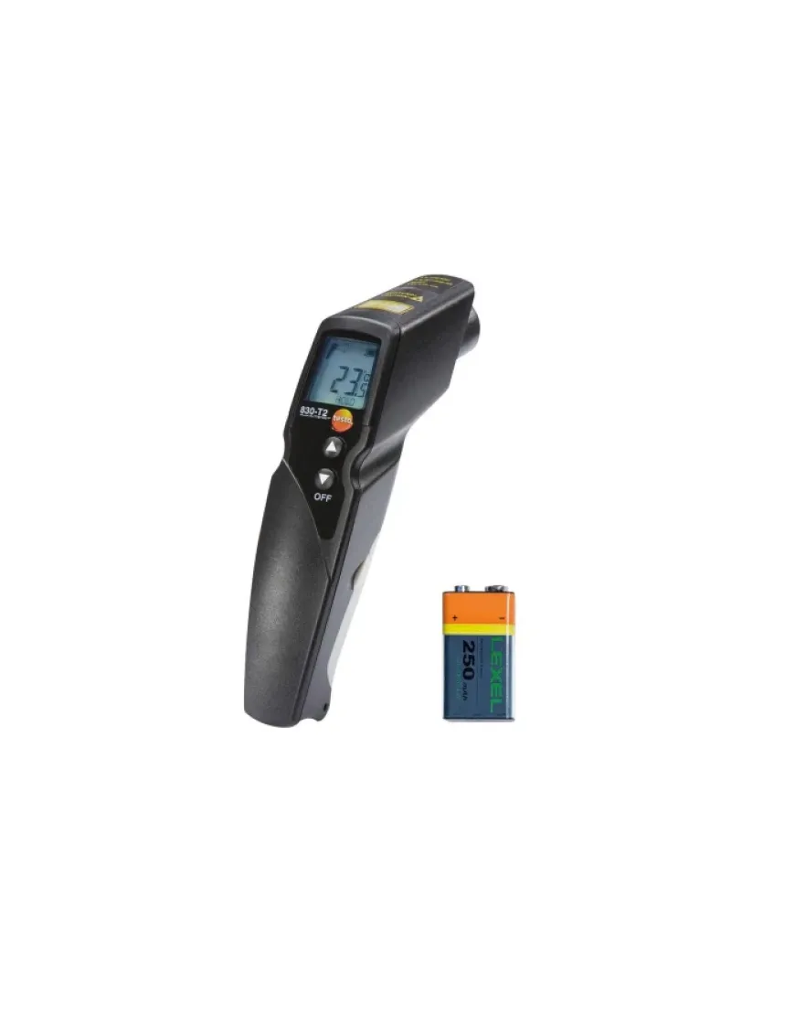 Testo 830-T2 - Termometru infraroşu cu 2 fascicule laser (sistem optic de 12:1)