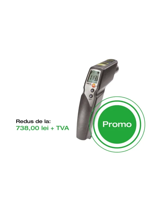 Testo 830-T4 - Termometru infrarosu cu 2 fascicule laser (sistem optic de 30:1)