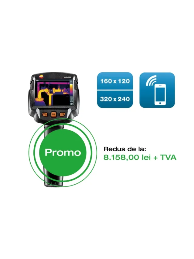 Testo 868s - Cameră de termoviziune cu aplicatie pentru mobil 