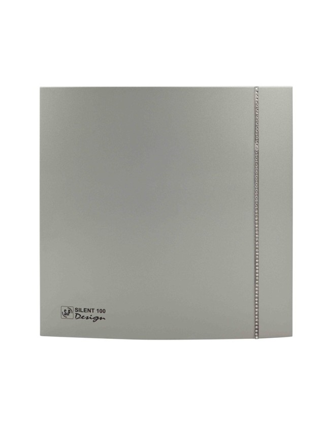 Ventilator de extracție pentru baie Soler & Palau Silent 100 CZ Silver Design Swarovski