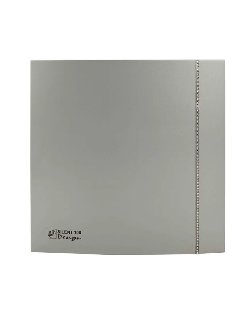 Ventilator de extracție pentru baie Soler & Palau Silent 100 CZ Silver Design Swarovski