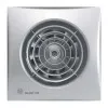 Ventilator de extractie pentru baie Soler & Palau Silent 100 CRZ Silver, DN 100 mm, timer, putere 8W, protectie IP45, debit 95 m³/h