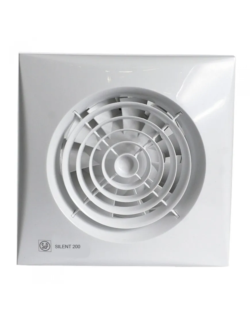 Ventilator de extractie pentru baie Soler & Palau Silent-200 CRZ, DN 120 mm, timer, putere 16W, protectie IP45, debit 180 m³/h