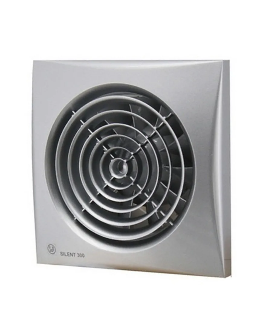 Ventilator de extractie pentru baie Soler & Palau Silent-300 CRZ Silver, DN 150 mm, timer, putere 22W, protectie IP45, debit 280 m³/h