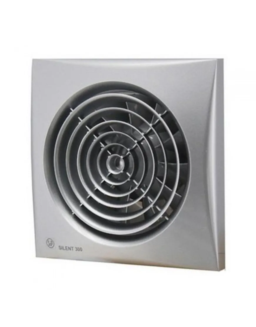 Ventilator de extractie pentru baie Soler & Palau Silent-300 CZ Silver, DN 150 mm, putere 22W, protectie IP45, debit 280 m³/h