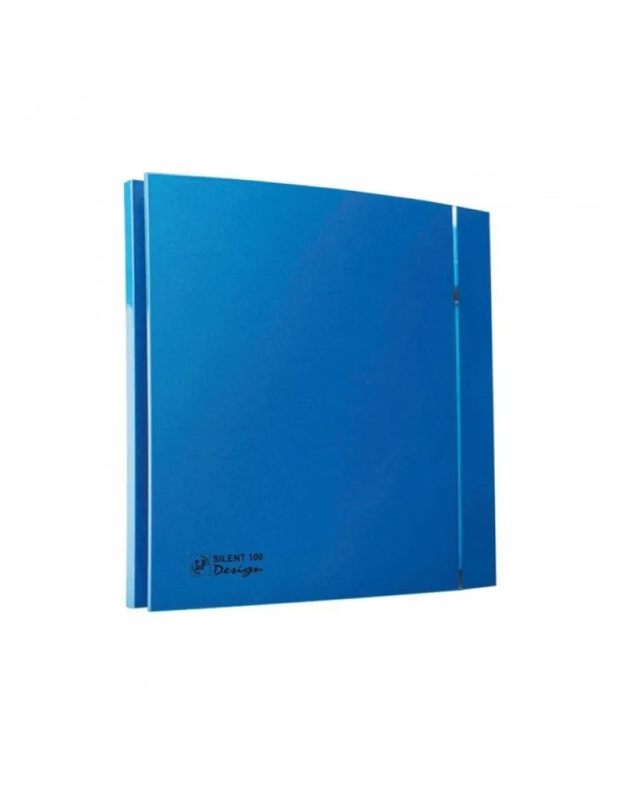 Ventilator de extractie pentru baie Soler & Palau Silent 100 CZ Blue Design 4C, DN 100 mm, putere 8W, protectie IP45, debit 95 m³/h