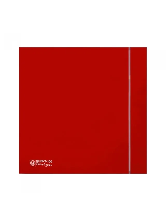 Ventilator de extracție pentru baie Soler & Palau Silent 100 CZ Red Design 4C