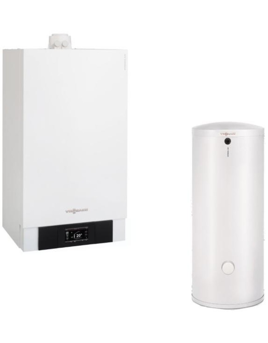 Pachet centrala termica Viessmann Vitodens 200-W 60 kW cu boiler monovalent Vitocell 100 W 300 litri + CADOU 12 Luni Extragarantie