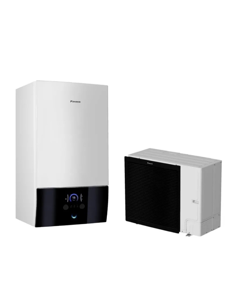 Pompă de căldură Daikin Altherma 3 R W EBBX11D6V hidrobox perete cu unitate externă ERLA11DW, încălzire și răcire