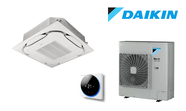 Aparat aer conditionat tip caseta Daikin SkyAir Active FCAG140B AZAS140MV1 Round Flow 360 48000 BTU Inverter tavan magazin comercial