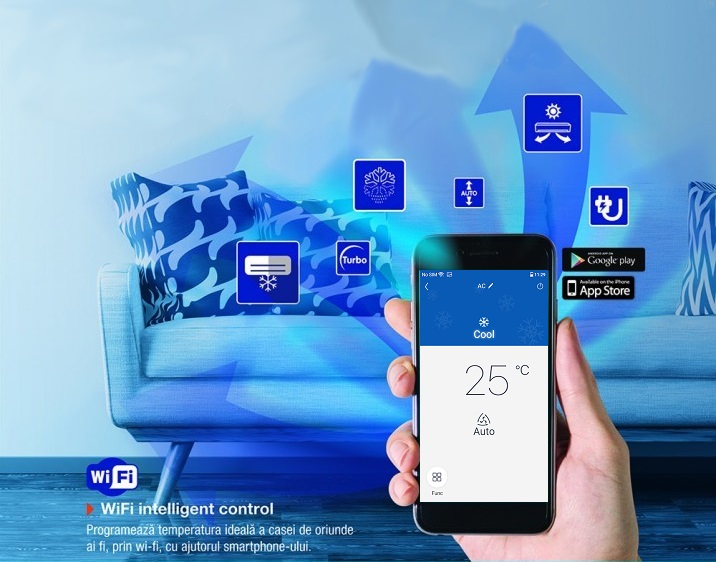 Gree Wi-Fi Intelligent Control – control prin smartphone
