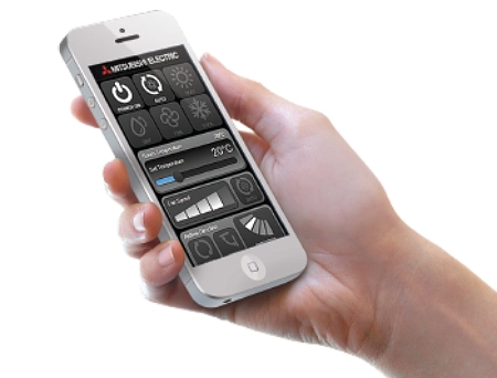 Control WiFi smartphone Mitsubishi MELCloud PEAD-M100JA PUZ-M100VKA aplicatie mobil