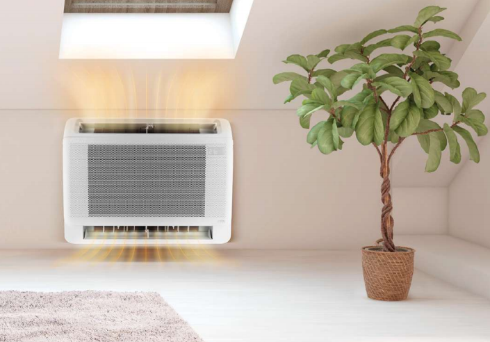 Aparat Aer Conditionat Consolă Rotenso Aneru Mod Încălzire Mansardă Iarnă Căldură Uniformă