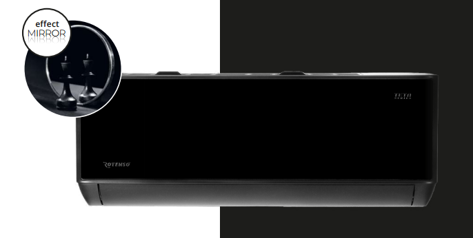 Rotenso Teta Mirror Detaliu Efect Oglinda Panou Frontal Negru