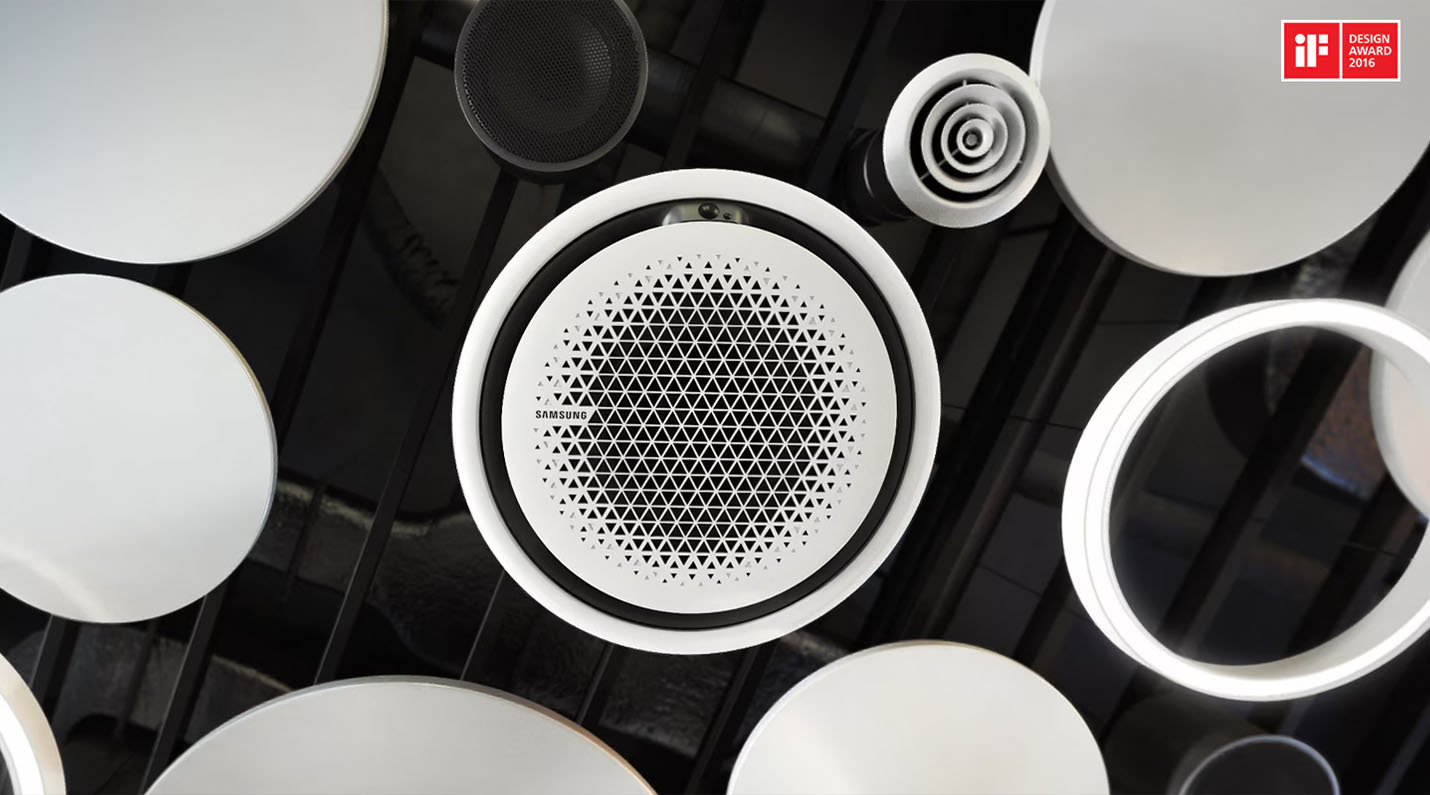 Samsung 360 Cassette instalată în spațiu comercial premium