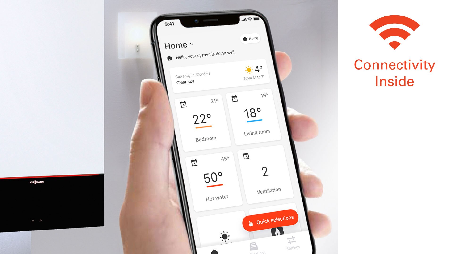 Conectivitate WiFi Viessmann ViCare pe Vitodens 050-W
