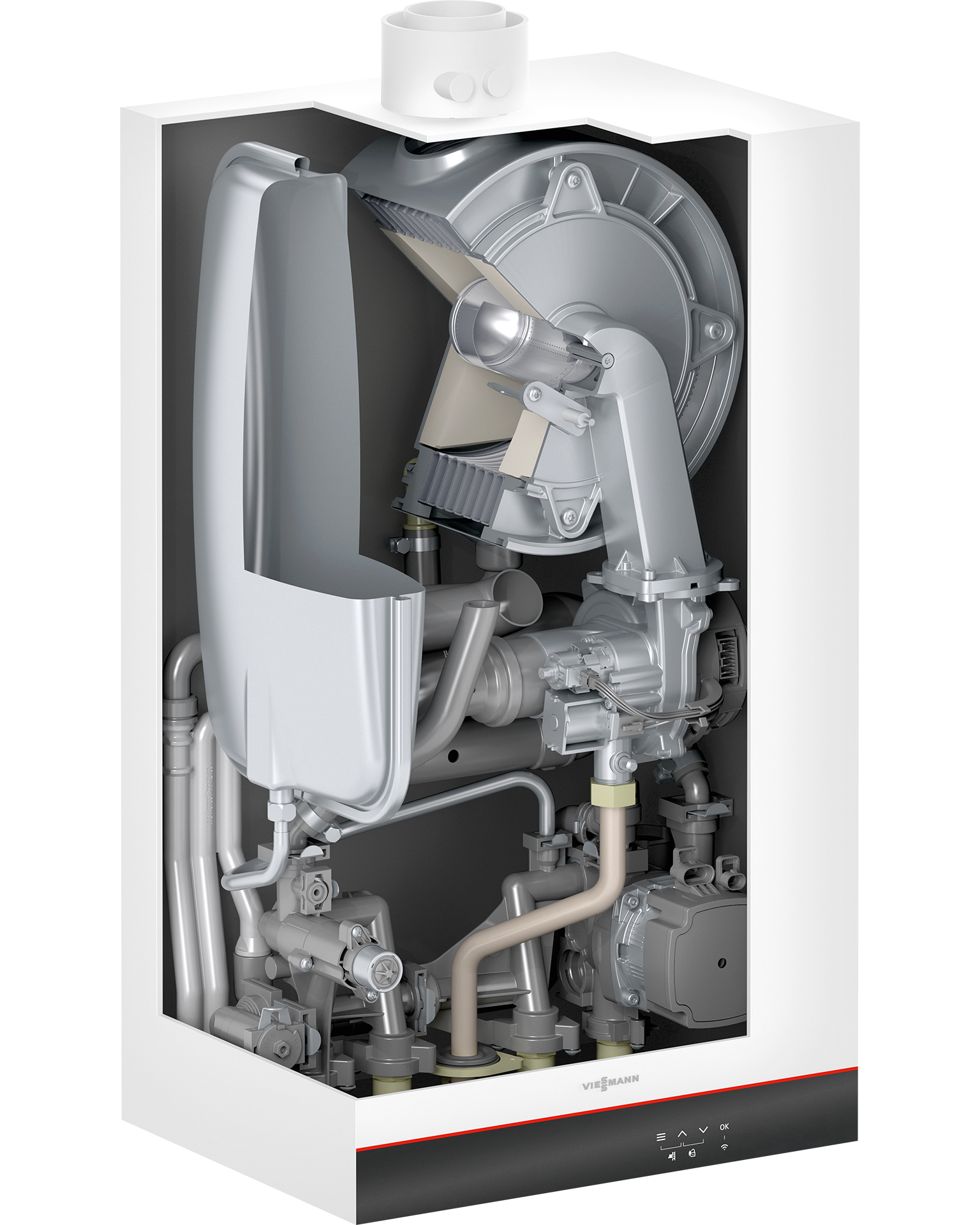 Secțiune transversală Vitodens 050-W MatriX-Plus Inox-Radial