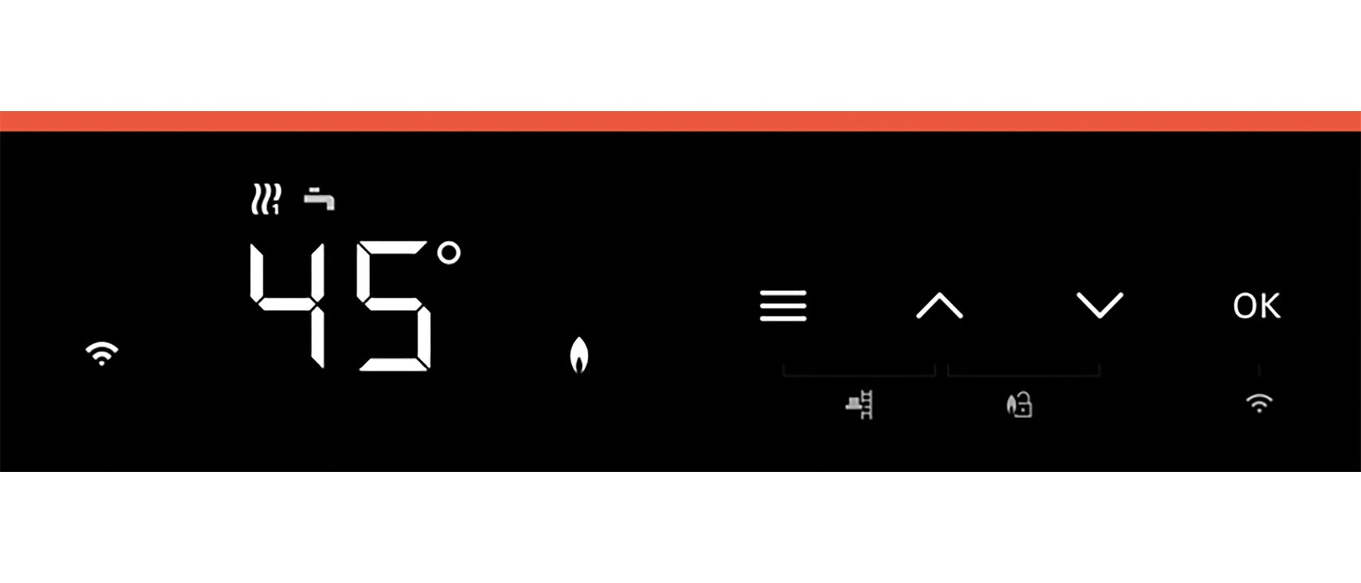 Afișaj digital LED Vitodens 050-W cu butoane tactile