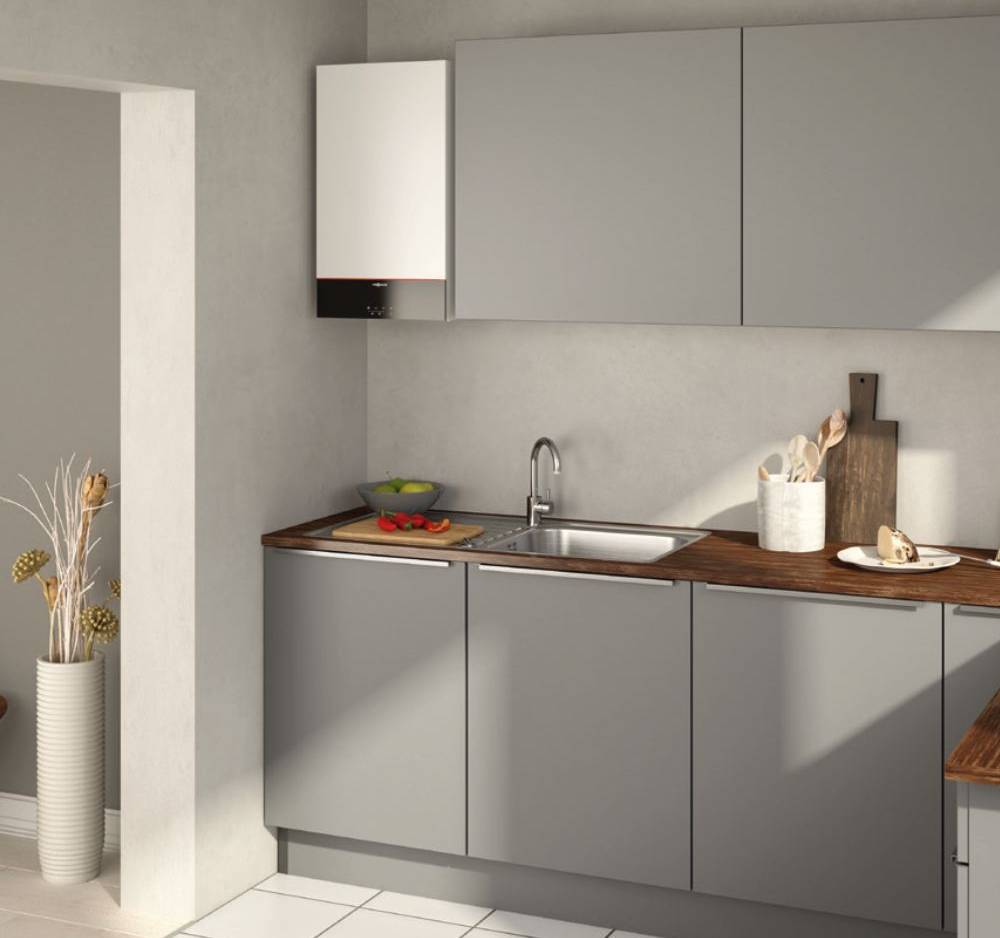 Vitodens 100-W S1 tip B1HF 25 kW pentru încălzire în pachet cu boiler