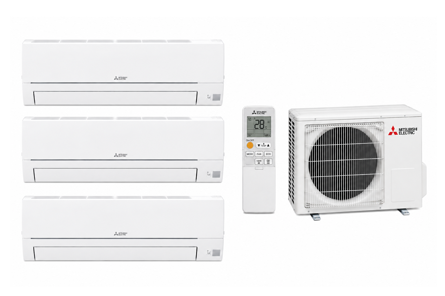 Multisplit Mitsubishi Electric MXZ-3HA50VF cu trei unități MSZ-HR25VF