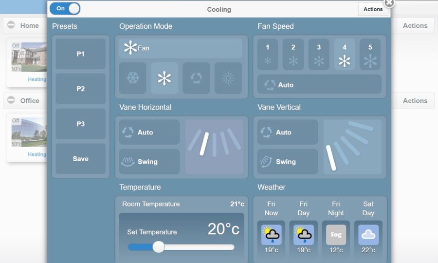 MELCloud App Interface